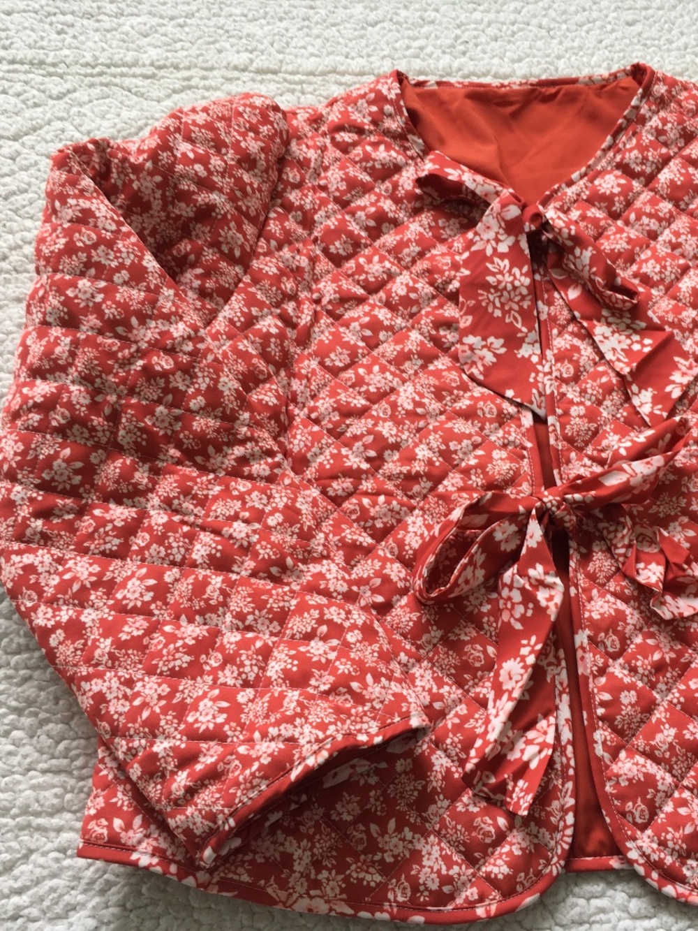 Red Floral Quilted Jacket